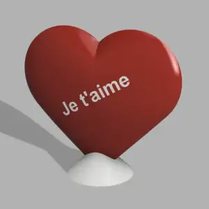 Cœur avec "Je t'aime"