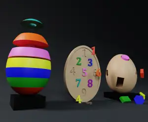 Fun and Educational Set of Montessori Egg-Shaped Games