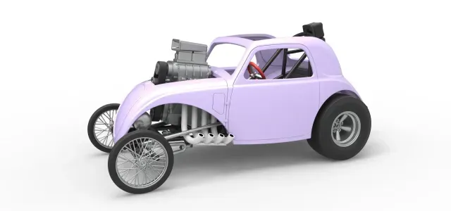 Front engine old school dragster with shell V10 Scale 1:25 — Фото 2 из 9