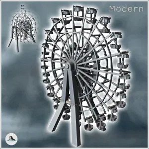 Ferris wheel attraction modern funfair (3) - miniatures warh