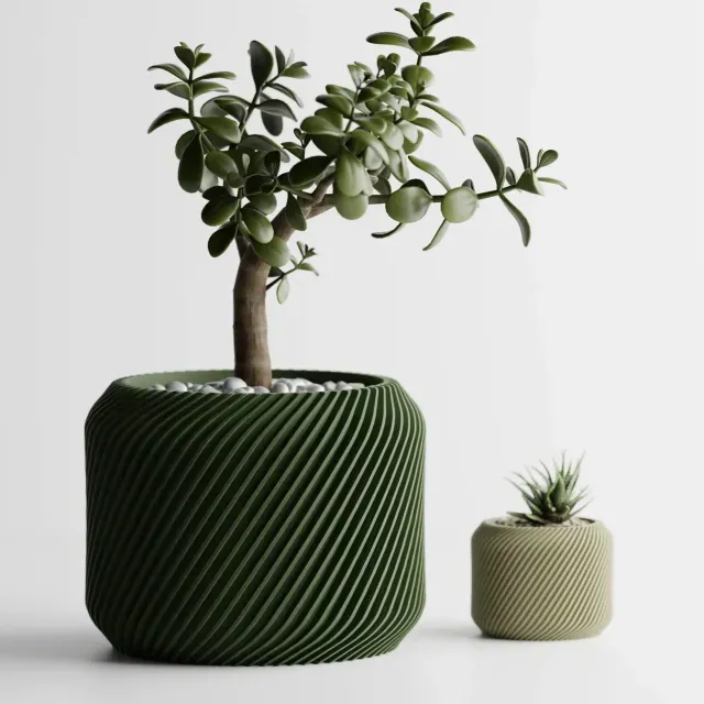 Plant Pot Planter Rib Delta twisted 1