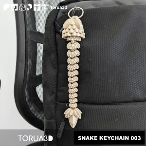 Articulated snake keychain 003 - Print in place - 3mf - Stl