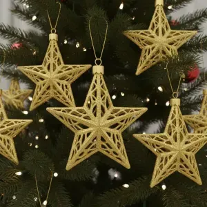 Christmas Voronoi Star Ornaments