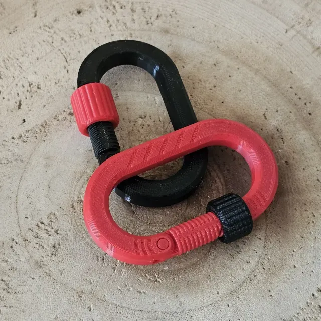 carabiner with locking nut