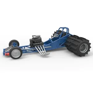 Vintage Funny Car Base for Sand drag racing Scale 1:25