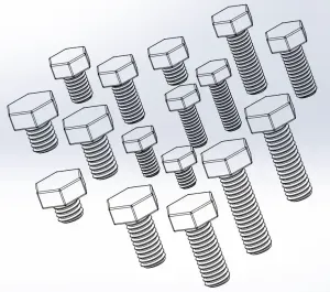 SCREWS M4-M16 ISO 4017 (NORMAL HEX BOLT)