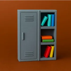 Bookshelf Cabinet Figurine – Decorative Miniature
