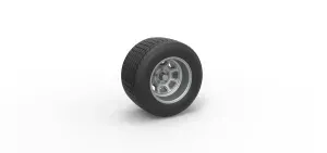 Wheel of Vintage Dirt race car V2 Scale 1:25
