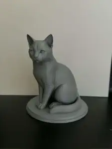 Elegant Cat Statue – Minimalist 3D Printable Decor