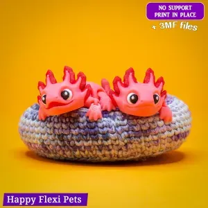 Mini Axolotl the flexi toy and keychain (#91)