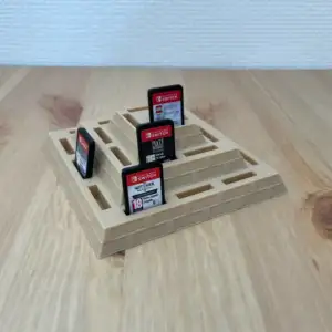 Pyramid-style Nintendo Switch game cartridge storage