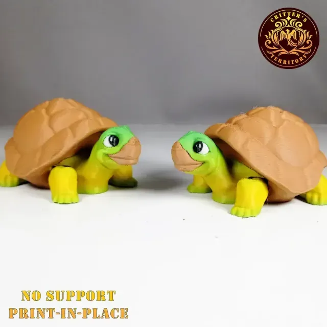 Flexi Tortoise | No support | Print in Place | Articulate — Фото 4 из 6