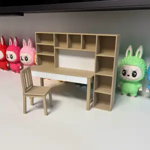 1:10书桌、书架、椅子、洞洞板微缩家具