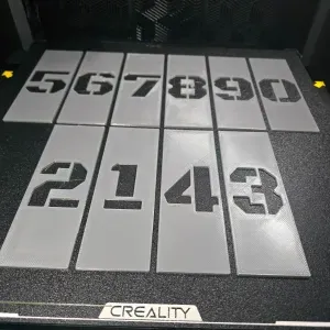 stencils 0-9