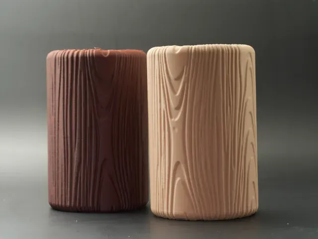 Wood Grain Pen Holder – Faux Wood Desk Organizer — Image 2 of 5