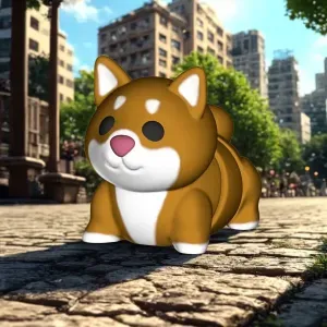 Flexi Shiba Inu dog