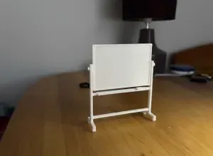 1:12 Scale Dollhouse Rolling Whiteboard