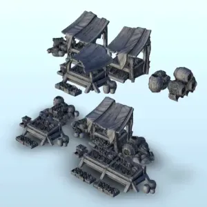 Medieval market elements - miniatures warhammer mini RPG sce