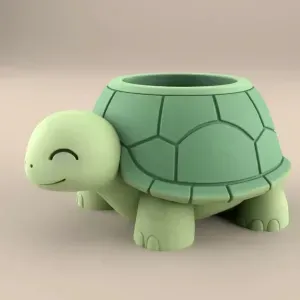 Cute Turtle Planter 3D Model STL