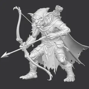 Goblin archer D&D miniature