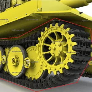 Tiger Tank Transport Track & Early Wheel.(STL-35)