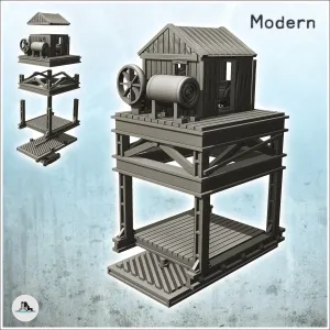 Industrial crane on rail (8) - miniatures warhammer tabletop