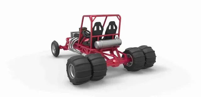 Diecast old school water pumper buggy Version 1 Scale 1:25 — Фото 8 из 9