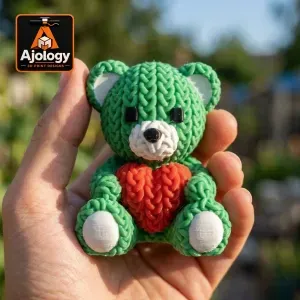 Knitted Cute Teddy Bear – STL & 3MF Files for 3D Printing