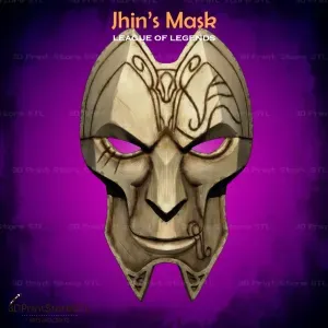 Jhin Mask Cosplay League of Legends - STL File