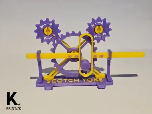 Scotch Yoke Motion Model - 3D‑Printed Learning Mechanism