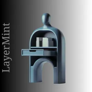 Human Figure Desk Organizer with Drawer Modern 3D Printable