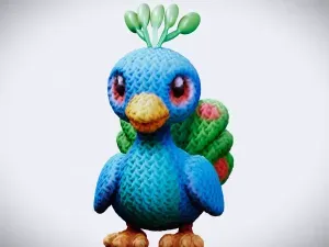 Cute knitted peacock 🦚 Toy