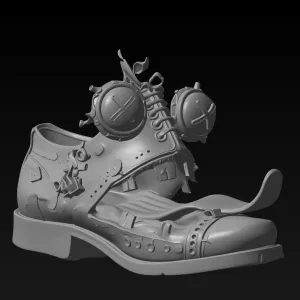 print ready decorative monster shoes