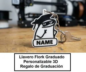 Llavero Flork Graduado Personalizable / Regalo de Graduación
