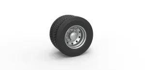 10 Hole Rear double wheel of old school truck Scale 1:25