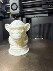 Realistic Monkey Head Sculpture 3D Print Model