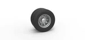 Rear custom wheel of semi truck V10 Scale 1:25