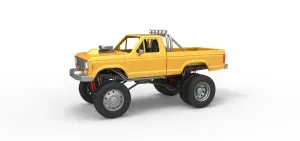 Monster Truck with semi truck wheels Scale 1:25