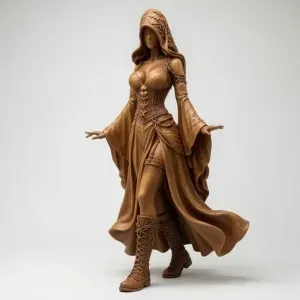 Witch in the hood statuette