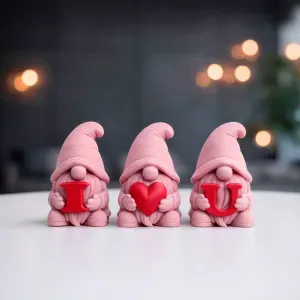 Gnome I Love You Set | 3 pcs Valentine Gift Decoration