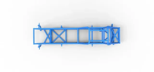 Frame of Vintage Dirt Modified stock car V3 Scale 1:25 — Фото 8 из 9