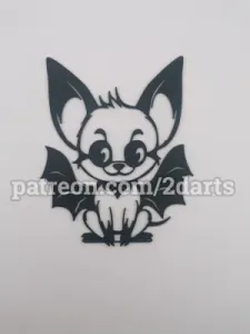 Cute Cartoon Bat Wall Art