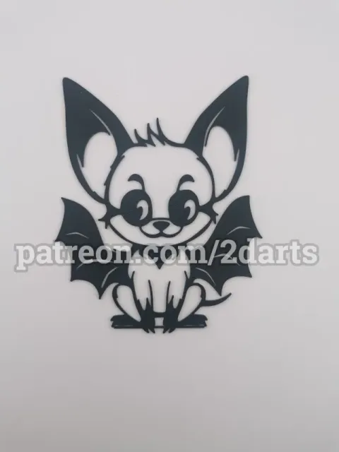 Cute Cartoon Bat Wall Art