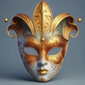 3910 Venetian Carnival Mask Color 3D Model cosplay STL