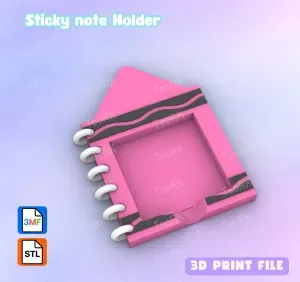 Post-It, Sticky Note Holder Spiral notebook crayon
