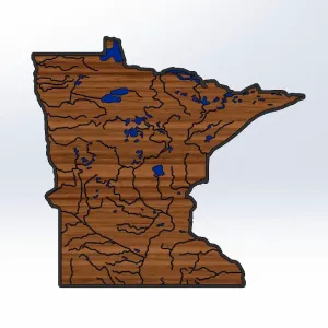 MN Lakes and Rivers Wall Mount