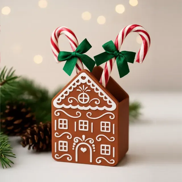 Gingerbread House Treat Box | Christmas Candy Cane — Фото 3 из 9