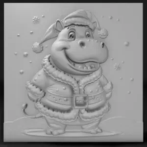 Santa Claus hippopotamus 2