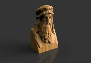 Leonardo di ser Piero da Vinci bust