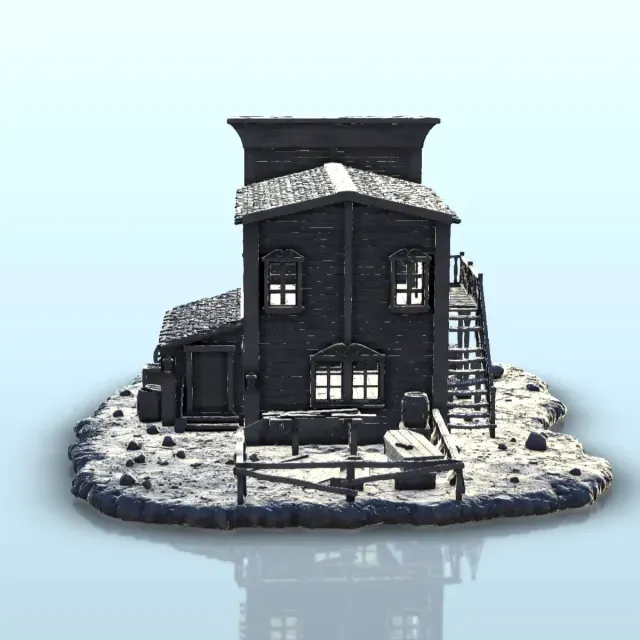 Funeral Home with Workshop - Western Old West Terrain Scenery — Image 9 of 9